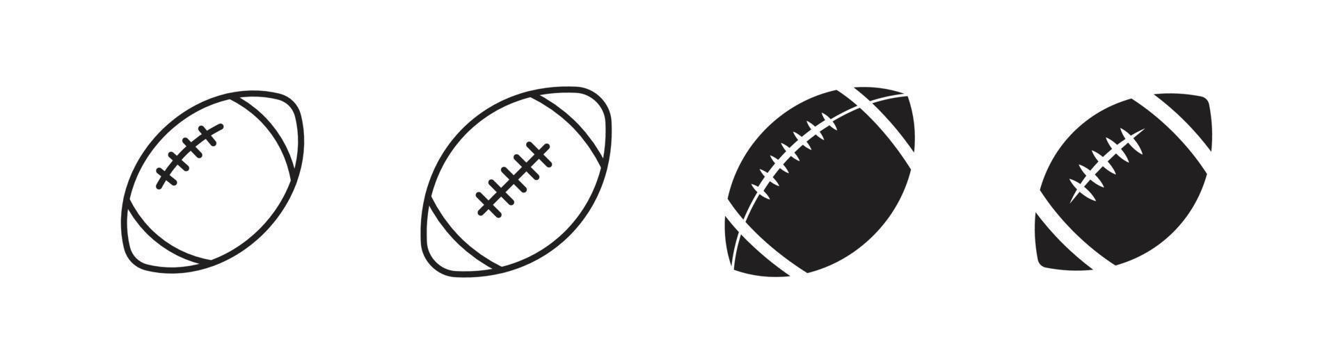 Football icon design, outlined and flat glyph style vector