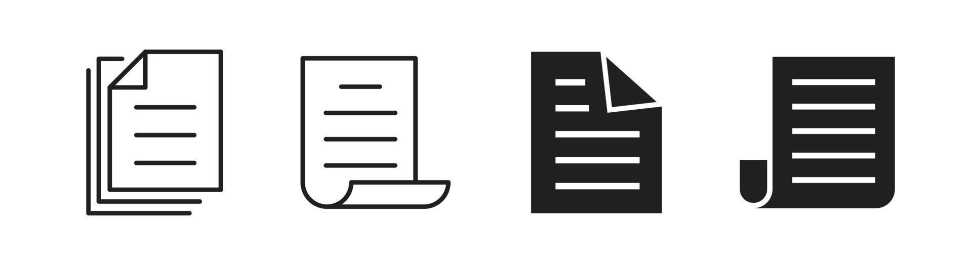 Document icon design element suitable for websites, print design or app vector