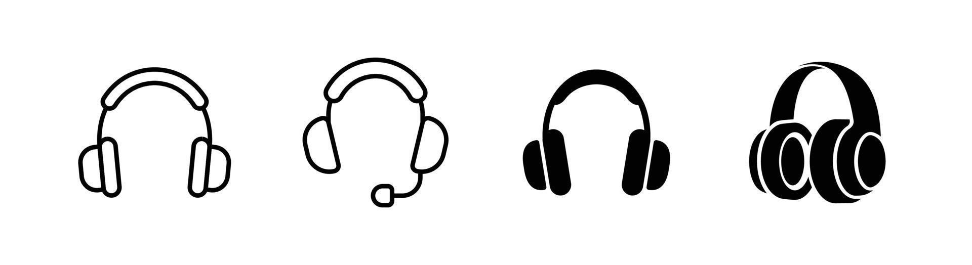 elemento de diseño de icono de auriculares adecuado para sitio web, diseño de impresión o aplicación vector