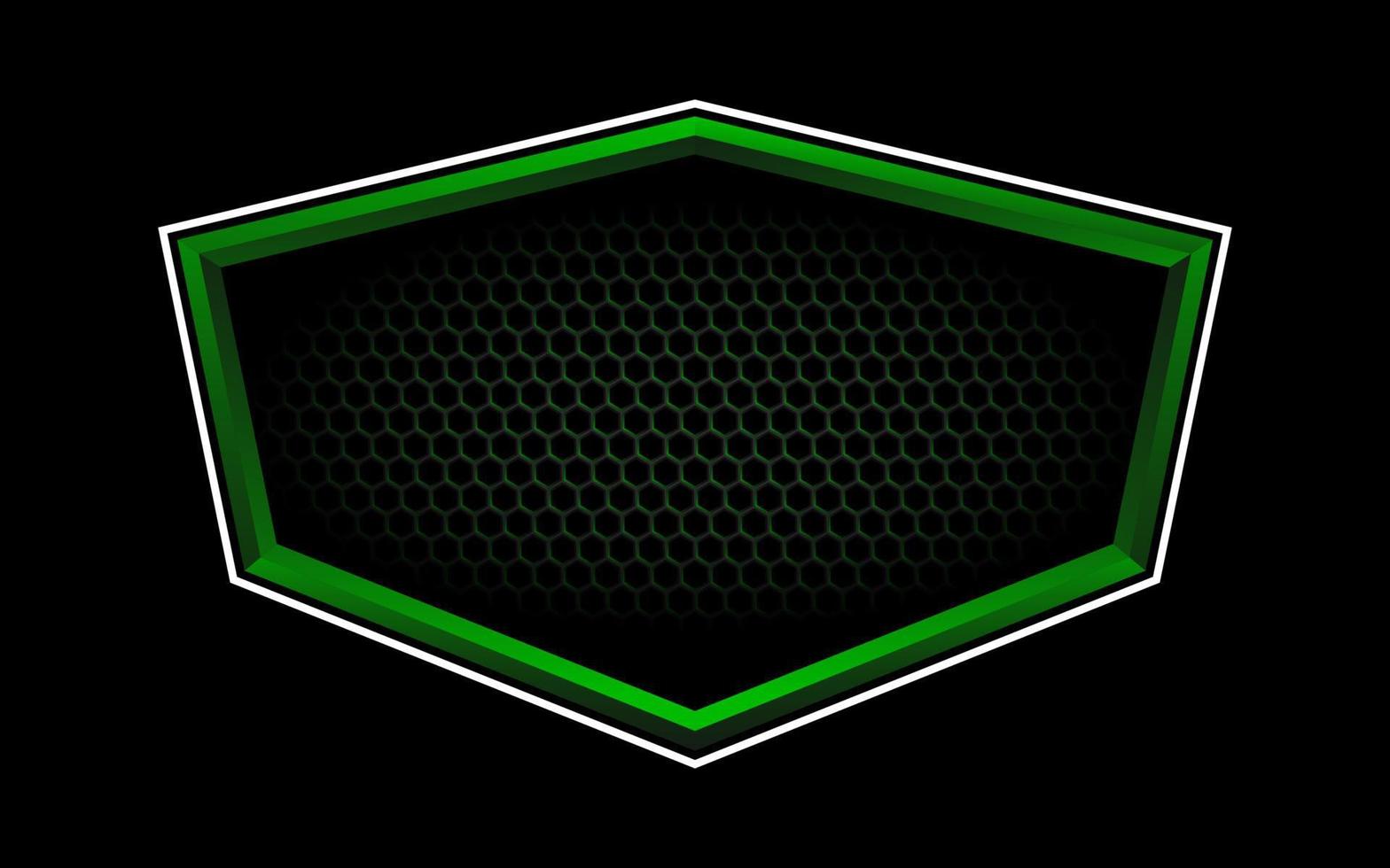 diseño de escudo con fondo de carbono hexagonal vector