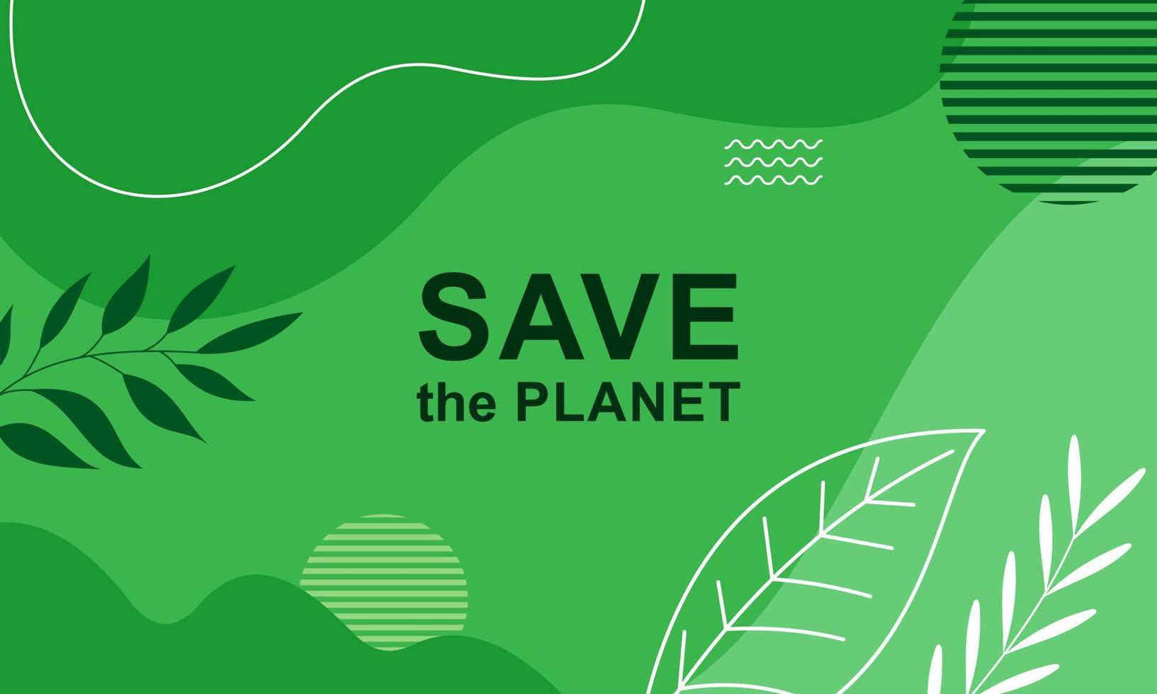 Earth Day posters with green backgrounds vector