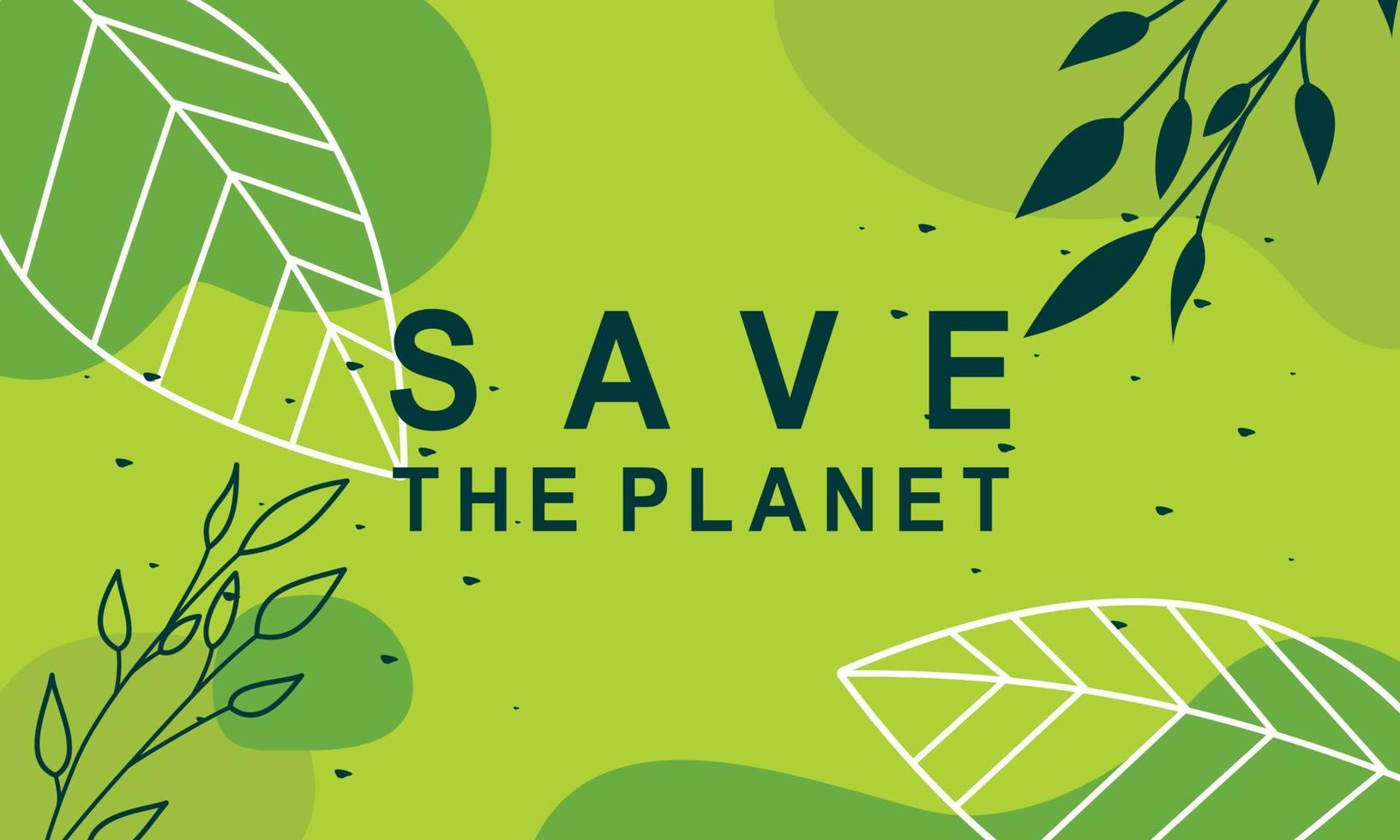 Earth Day posters with green backgrounds vector