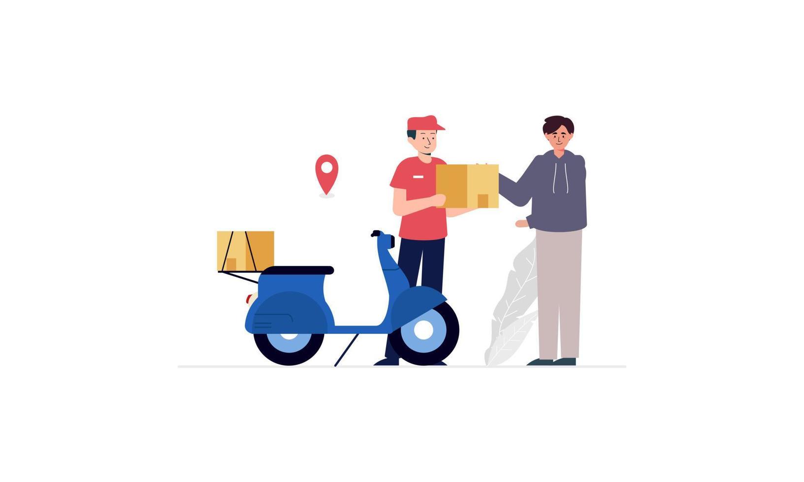 Delivery service, delivery fast shipping concept illustration vector