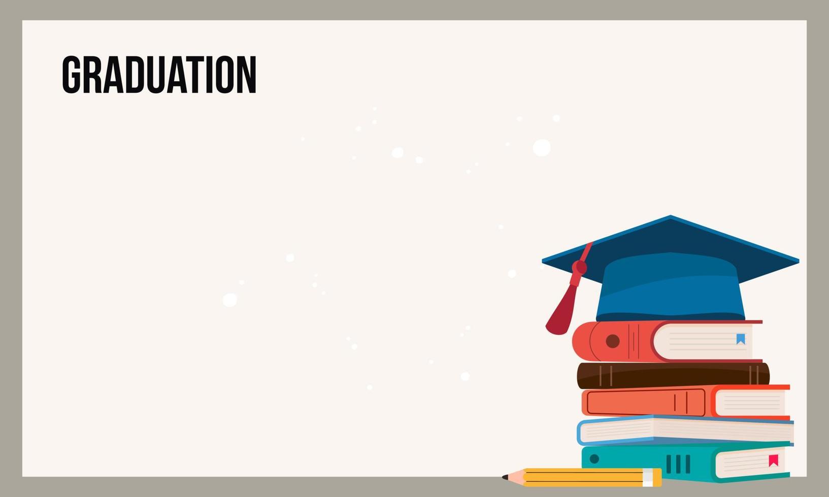 Graduation hats background with mortar boards vector