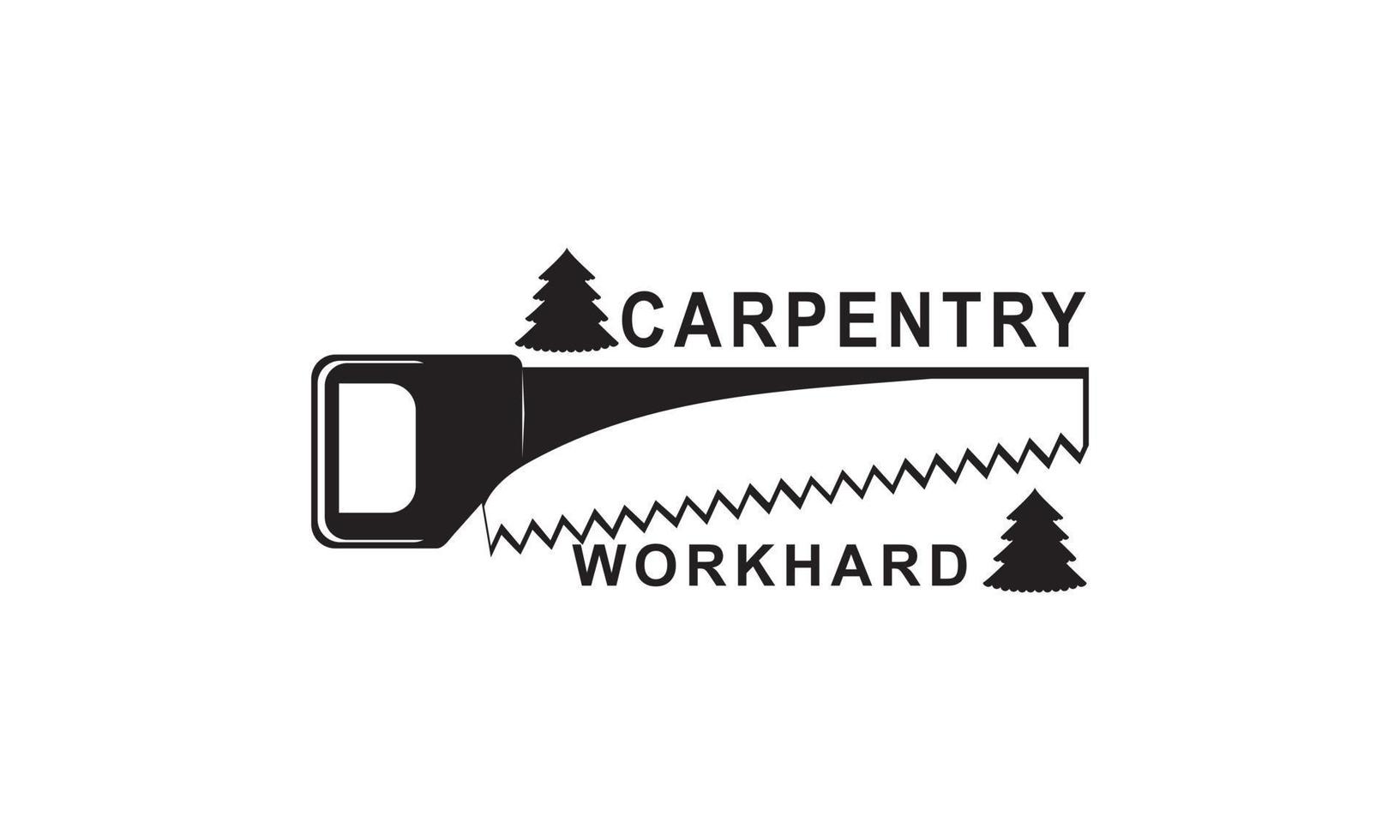 Carpentry workshop and woodwork logo vector