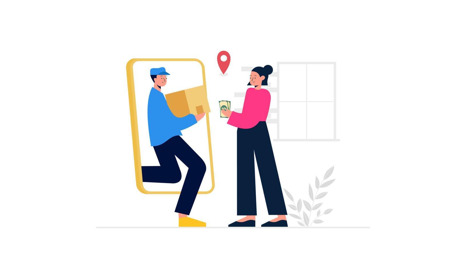 Delivery service, delivery fast shipping concept illustration vector