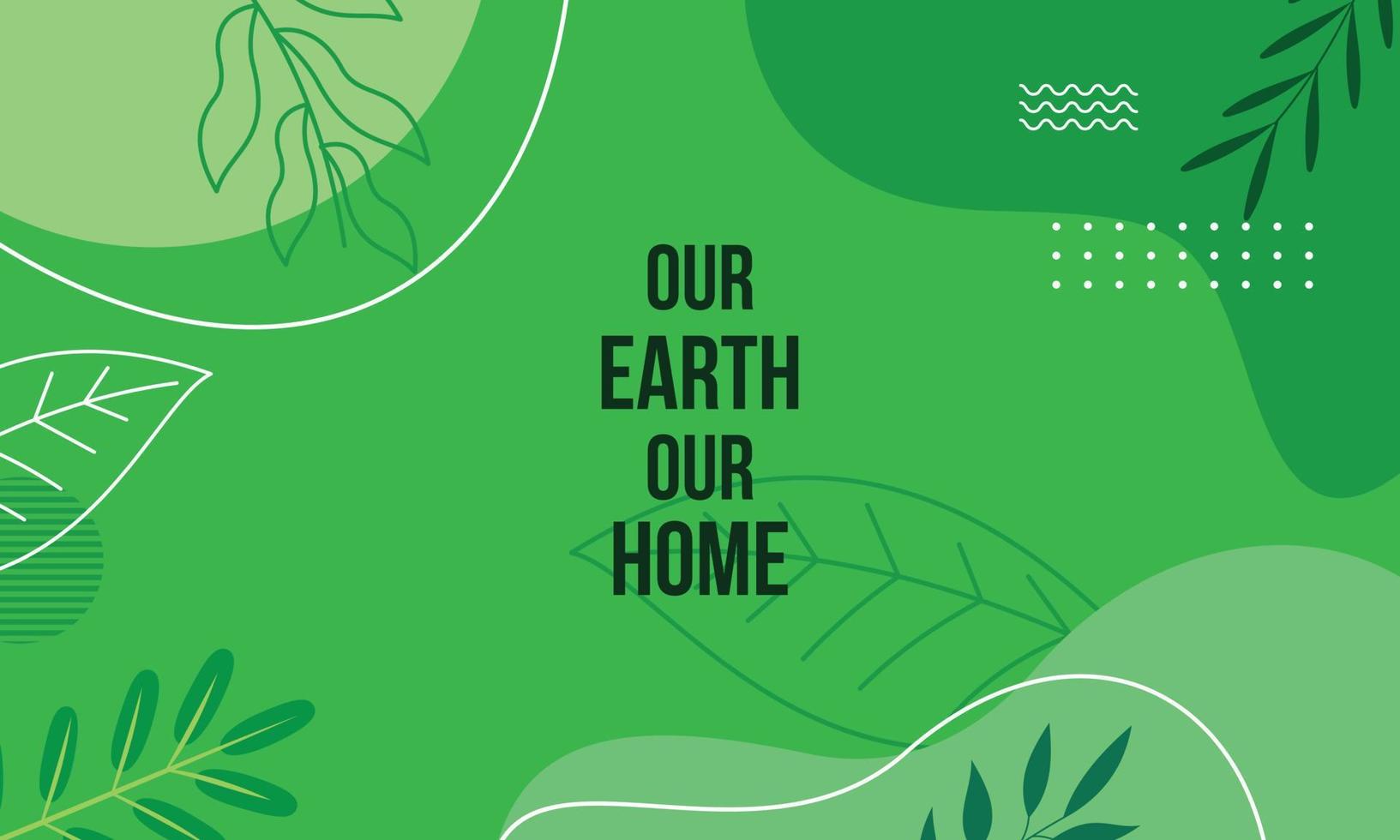 Earth Day posters with green backgrounds vector