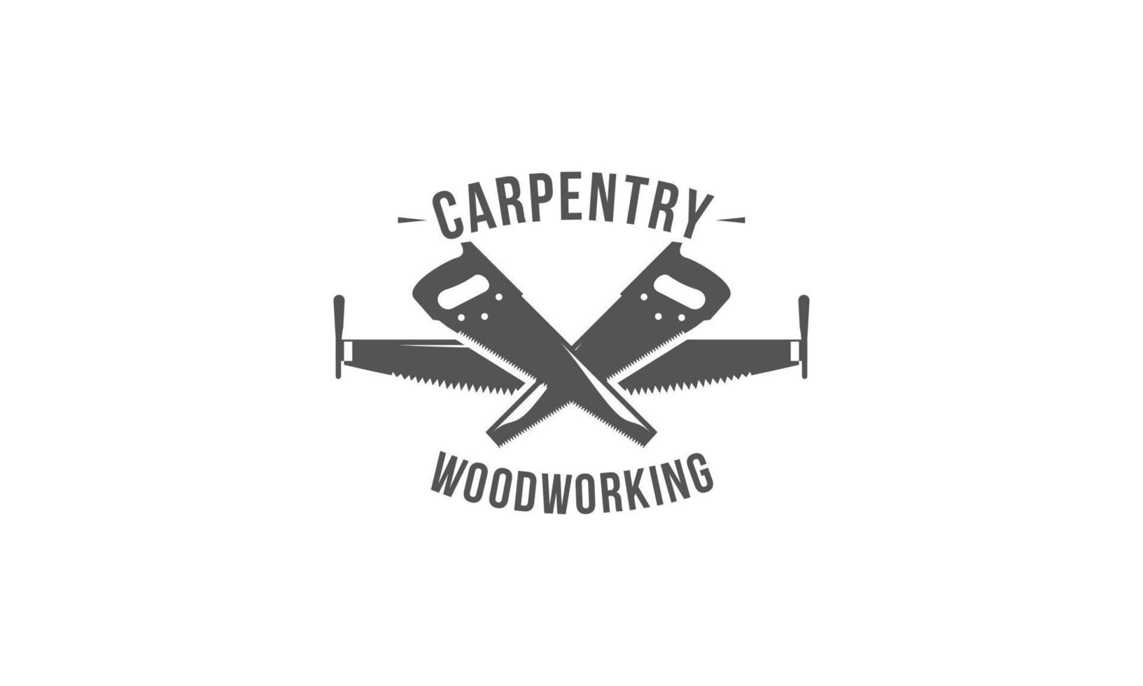 Carpentry workshop and woodwork logo vector