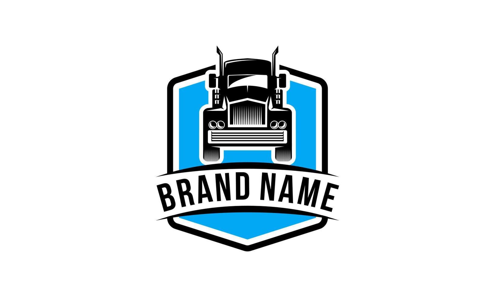 Trucking company logo. Emblem logo concept vector
