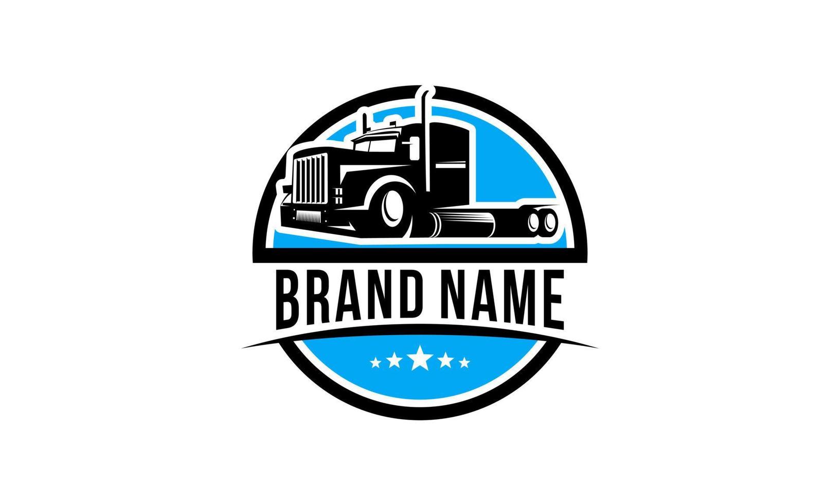 Trucking company logo. Emblem logo concept vector