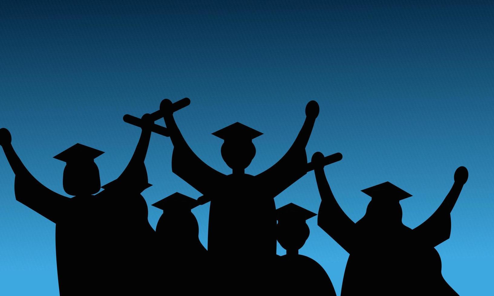 Graduation hats background with mortar boards vector