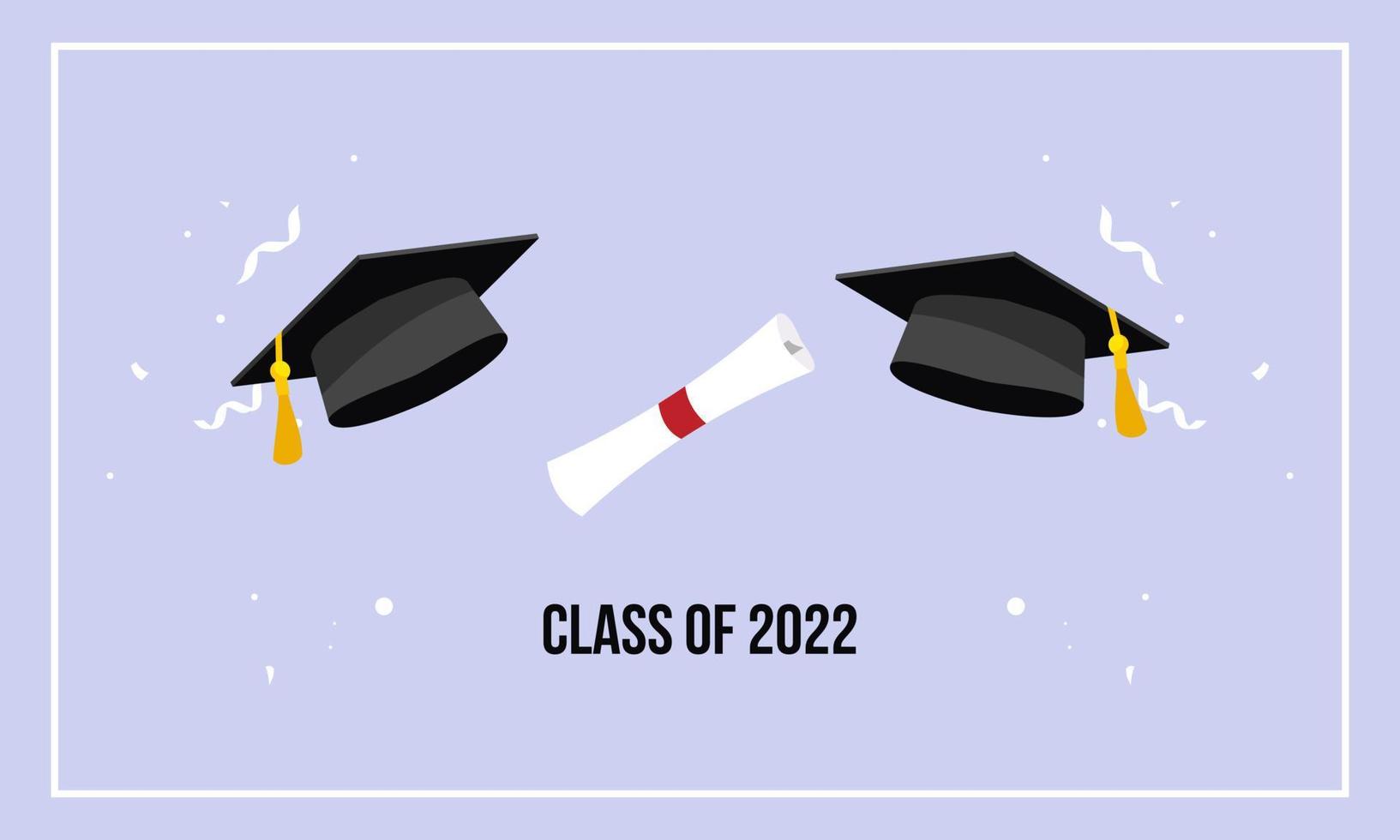 Graduation hats background with mortar boards vector