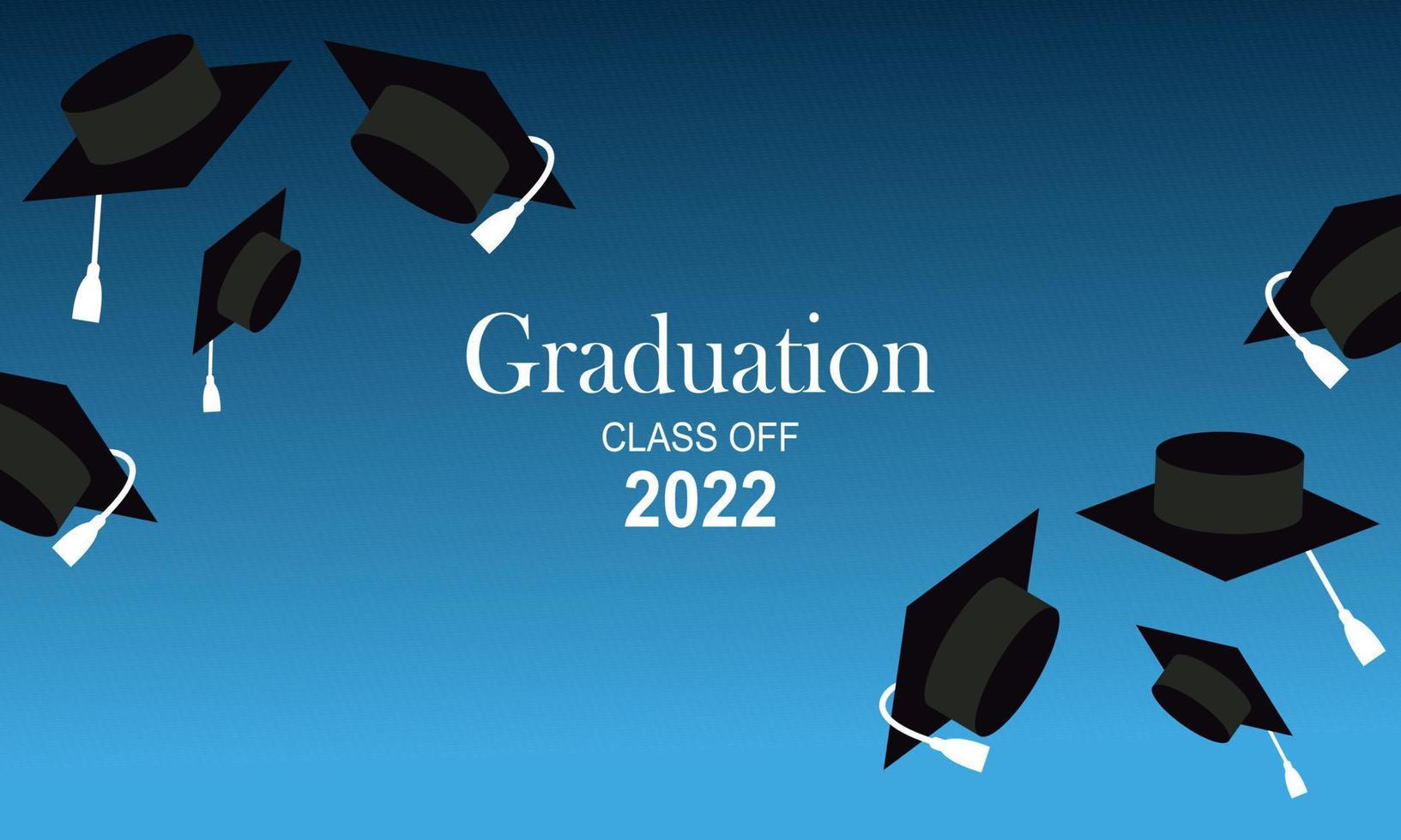 Graduation hats background with mortar boards vector