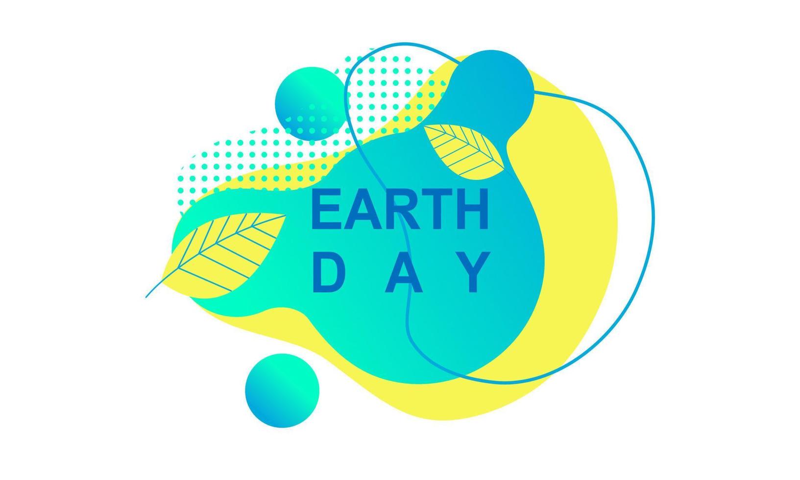 Earth Day posters with green backgrounds vector