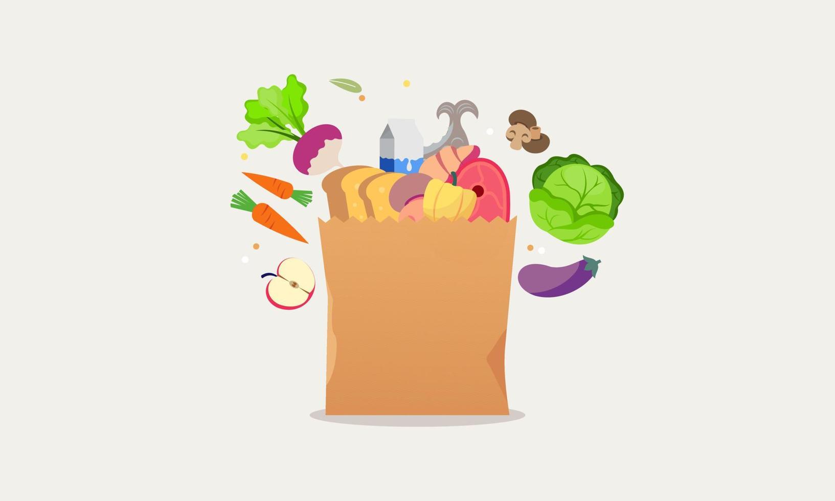 World food day healthy eating illustration green food safety vector