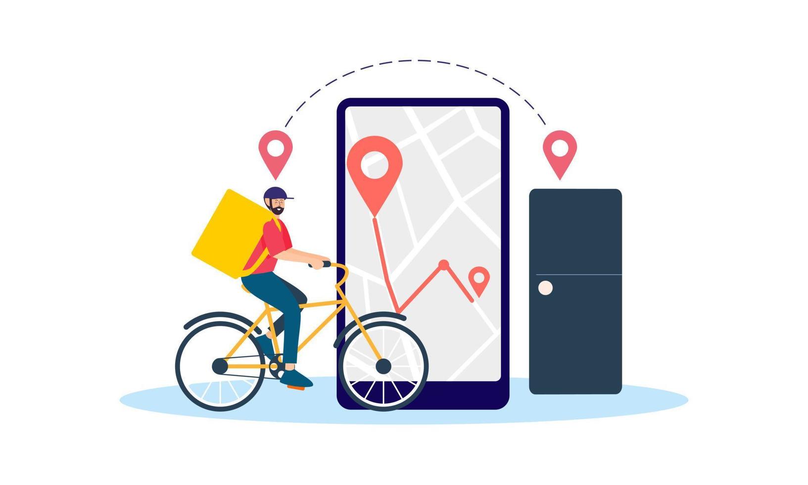 Delivery service, delivery fast shipping concept illustration vector