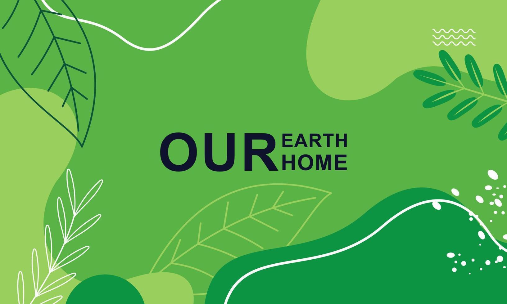 Earth Day posters with green backgrounds vector