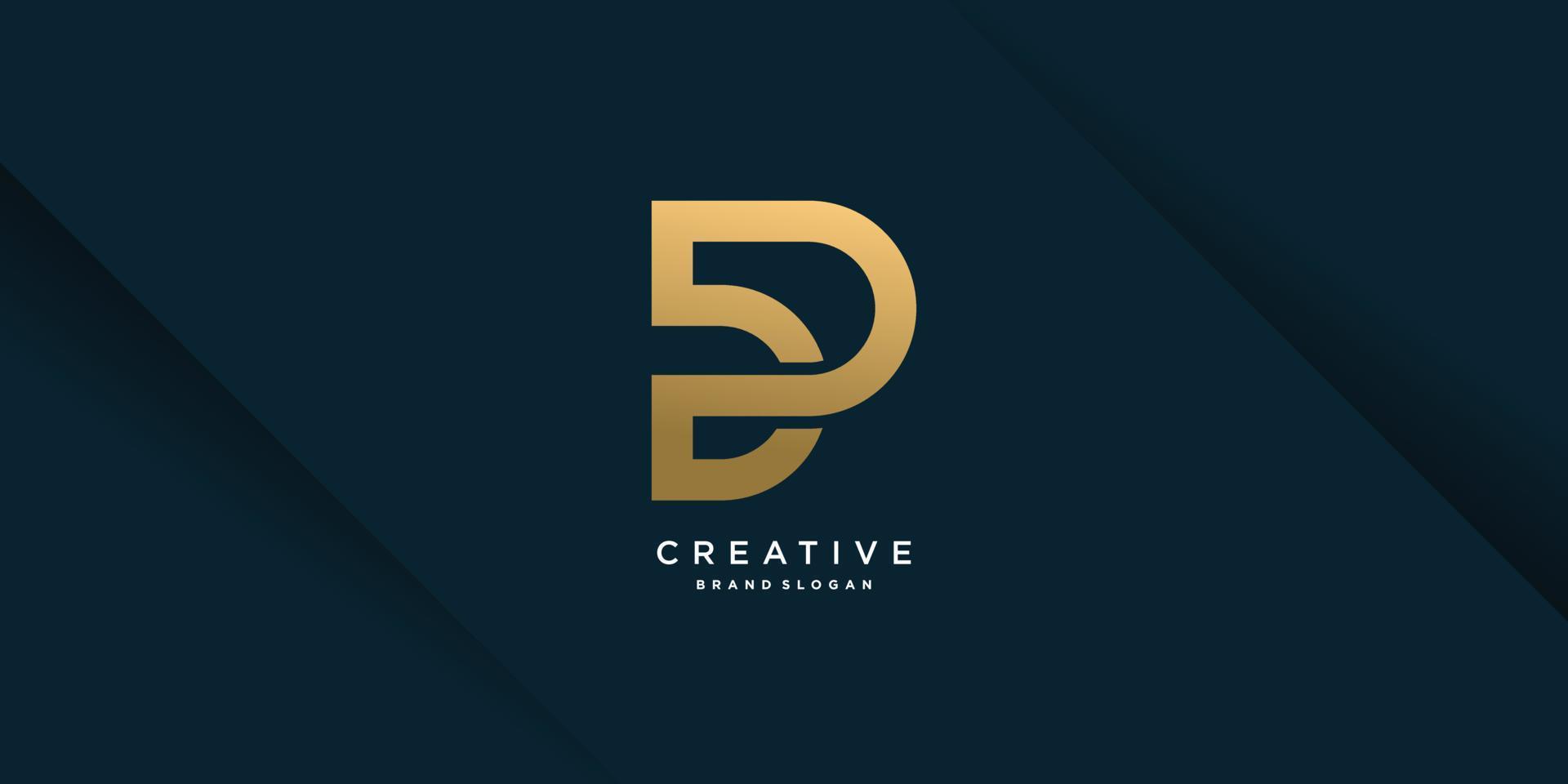 Logo P with creative concept design for company, person, marketing, vector part 4