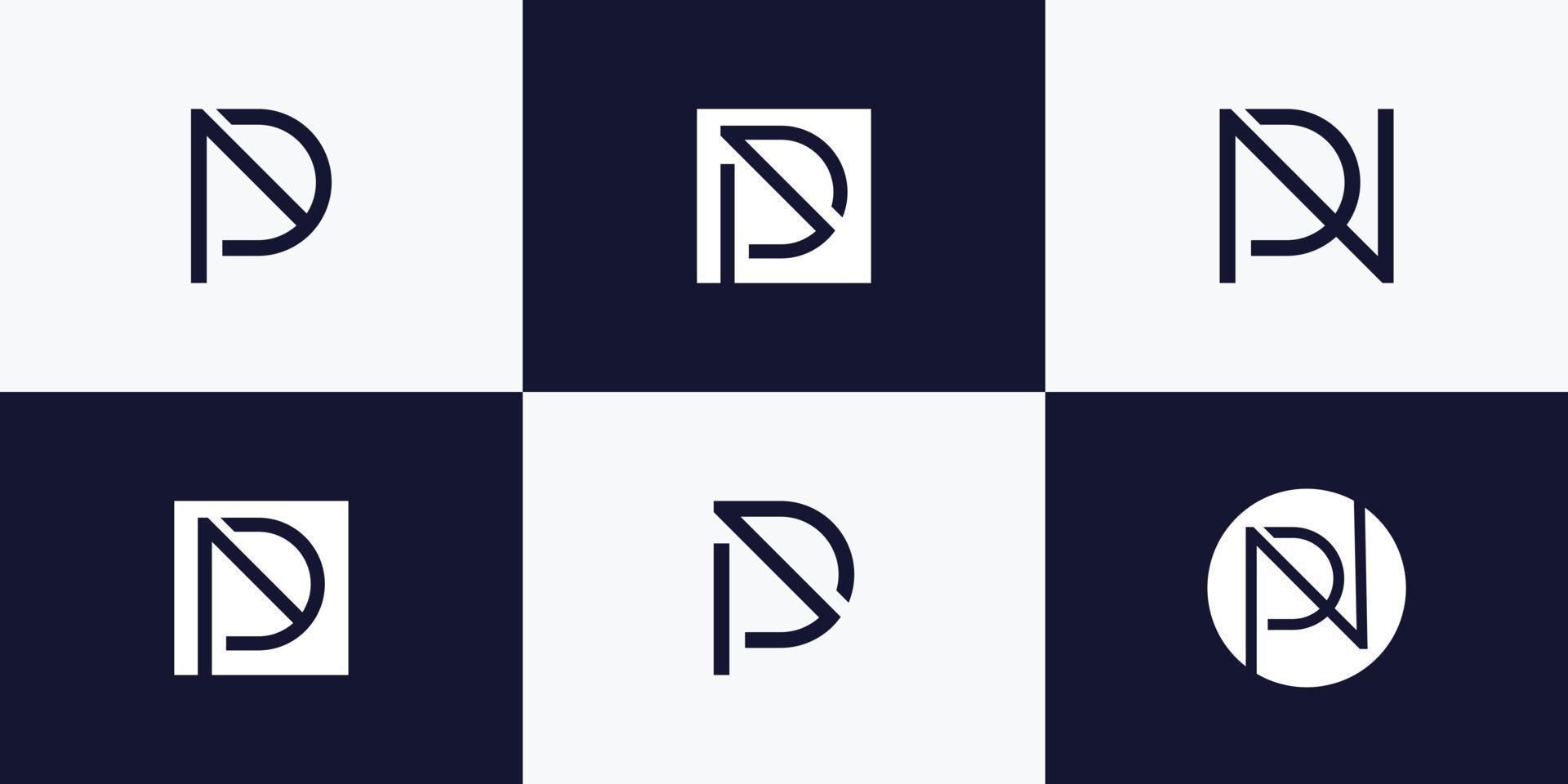 Monogram luxury letter logo with initial P Premium Vector