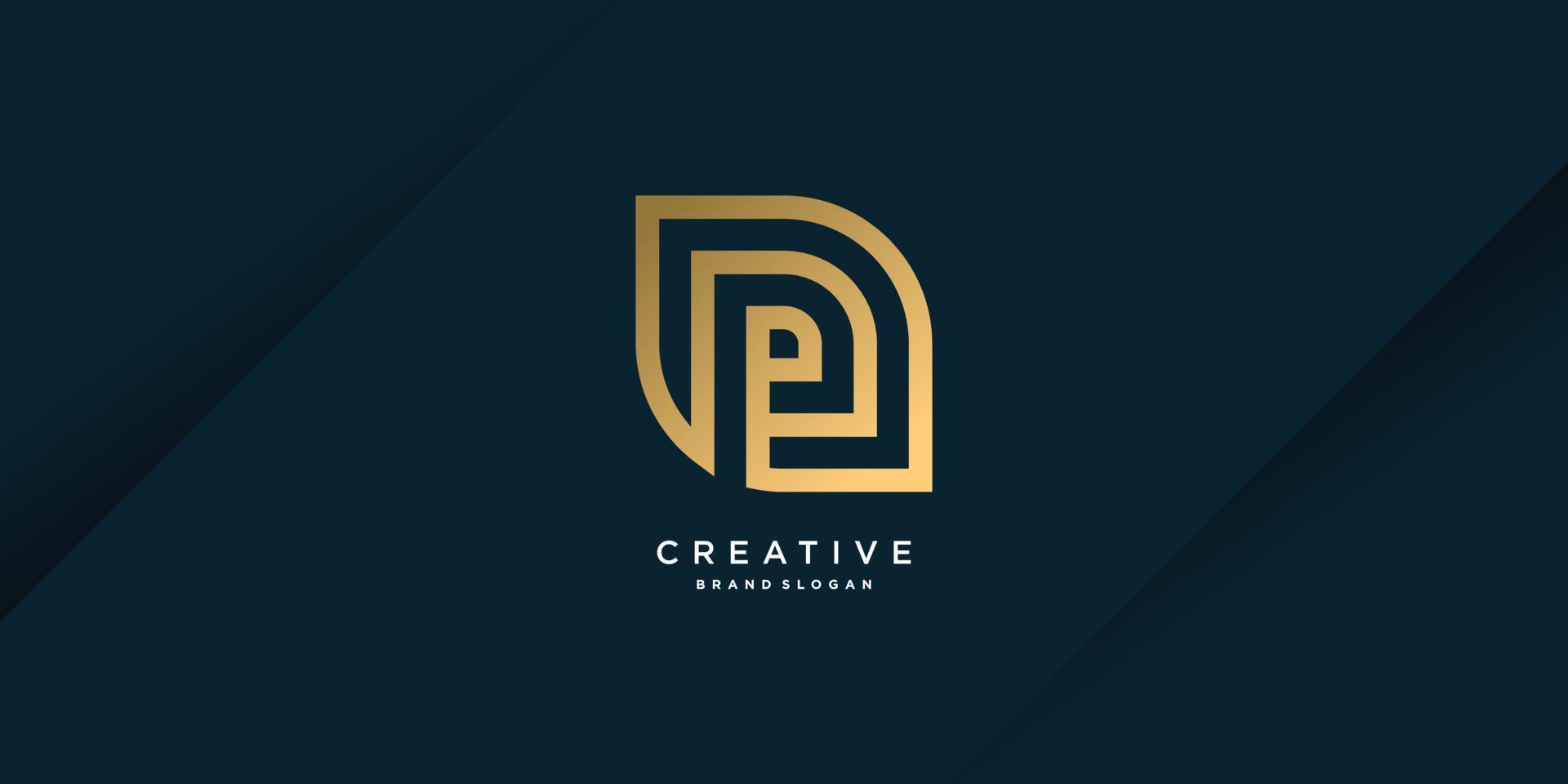 Logo P with creative concept design for company, person, marketing, vector part 2