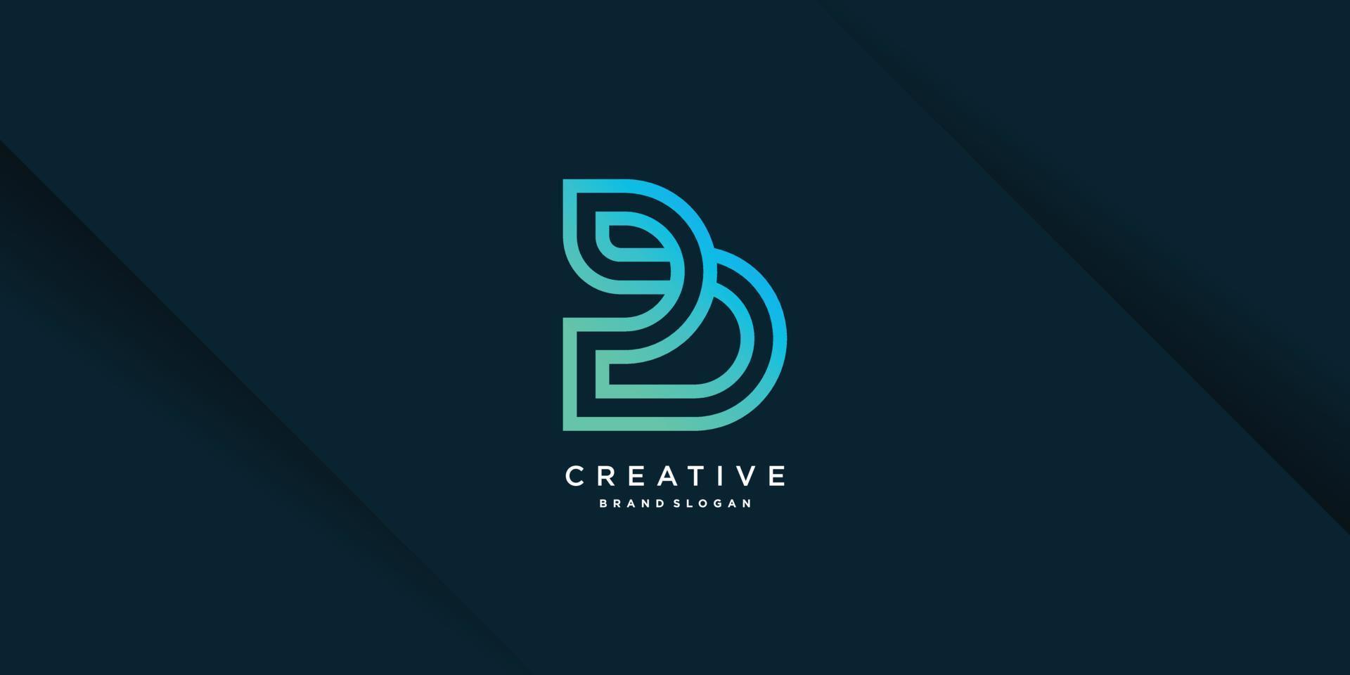 Logo B with creative unique concept for company, person, technology, vector part 8