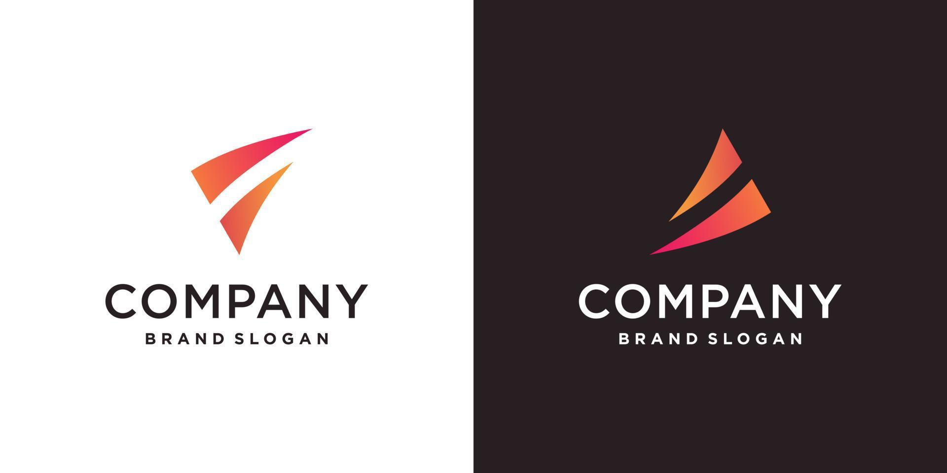 Business logo for financial, technology or growth company part 1 vector