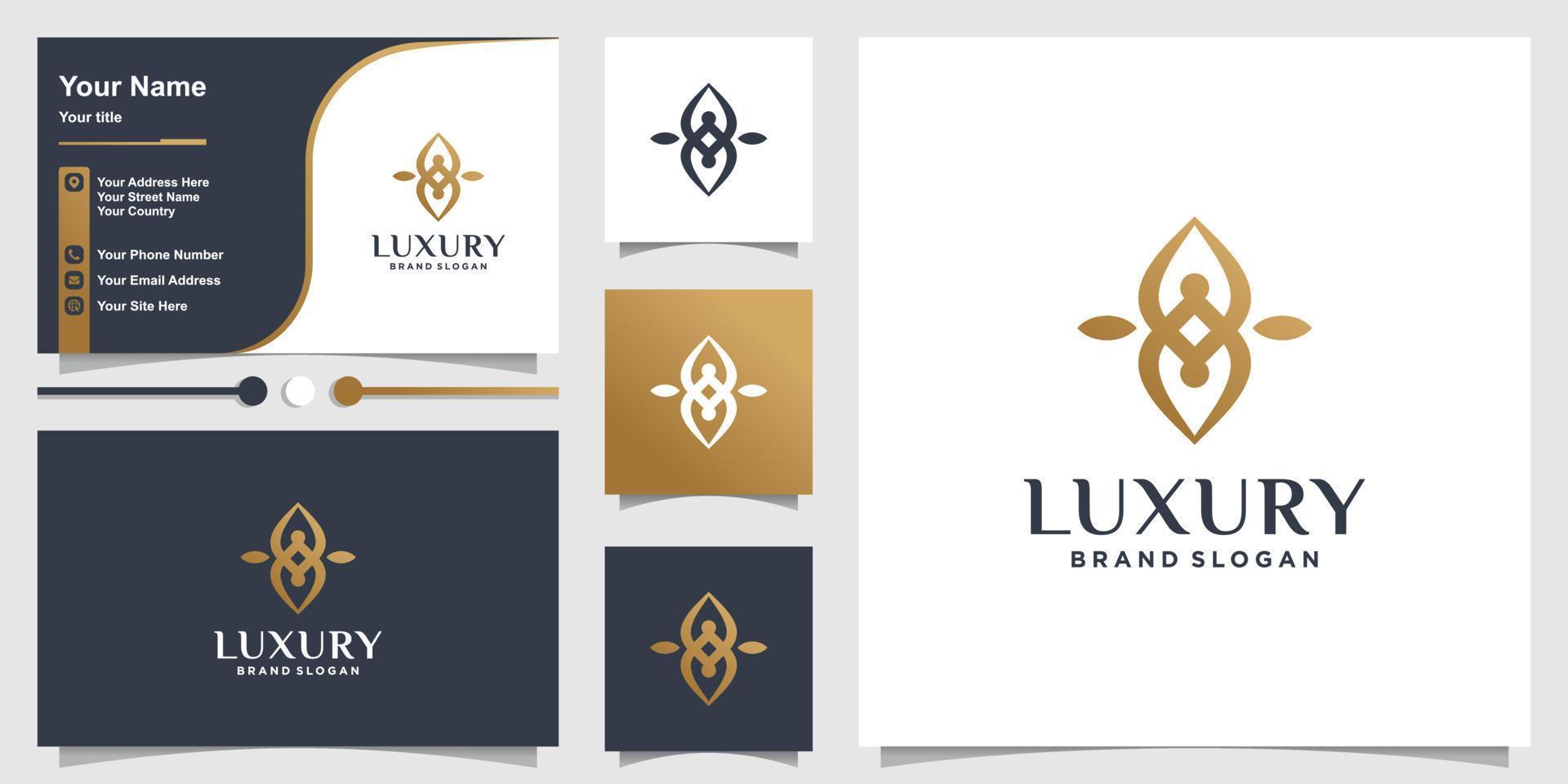 Luxury abstract logo template Premium Vector