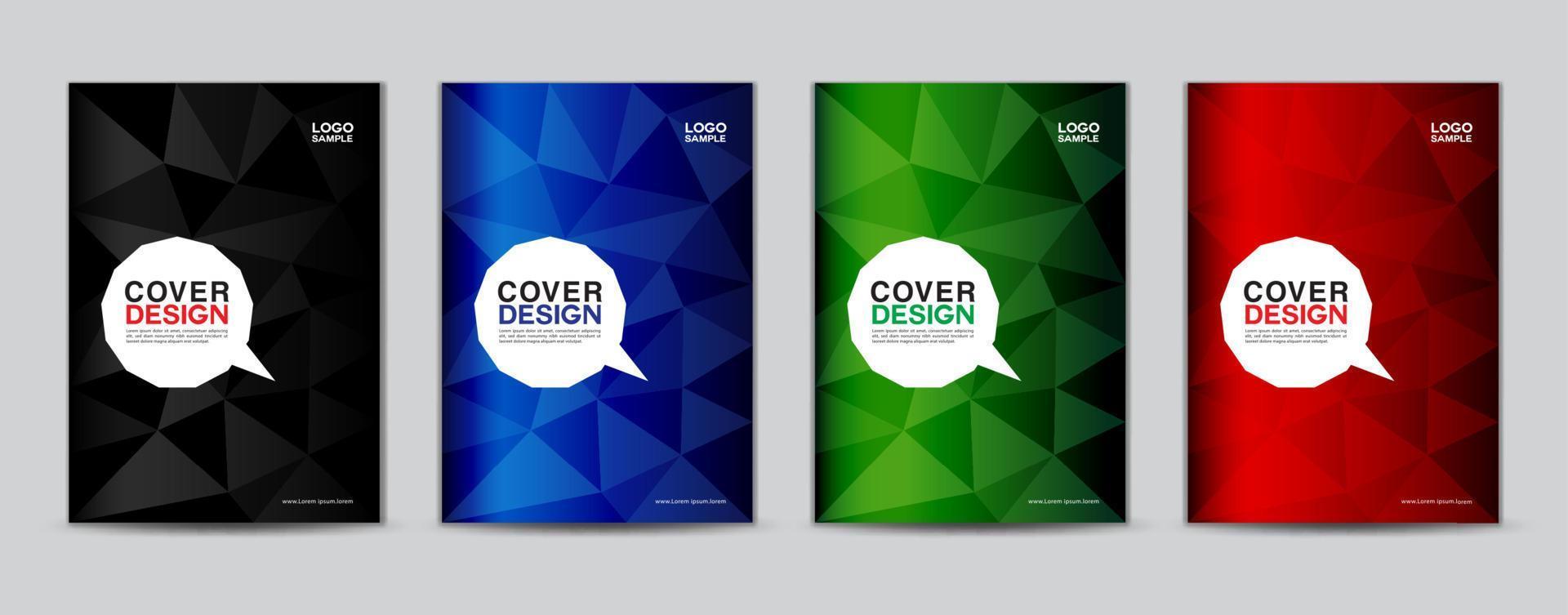 Polygon Cover design template vector, Business annual report cover design, flyer template, Brochure cover, book, presentation, vector vertical orientation, abstract polygon backgrounds