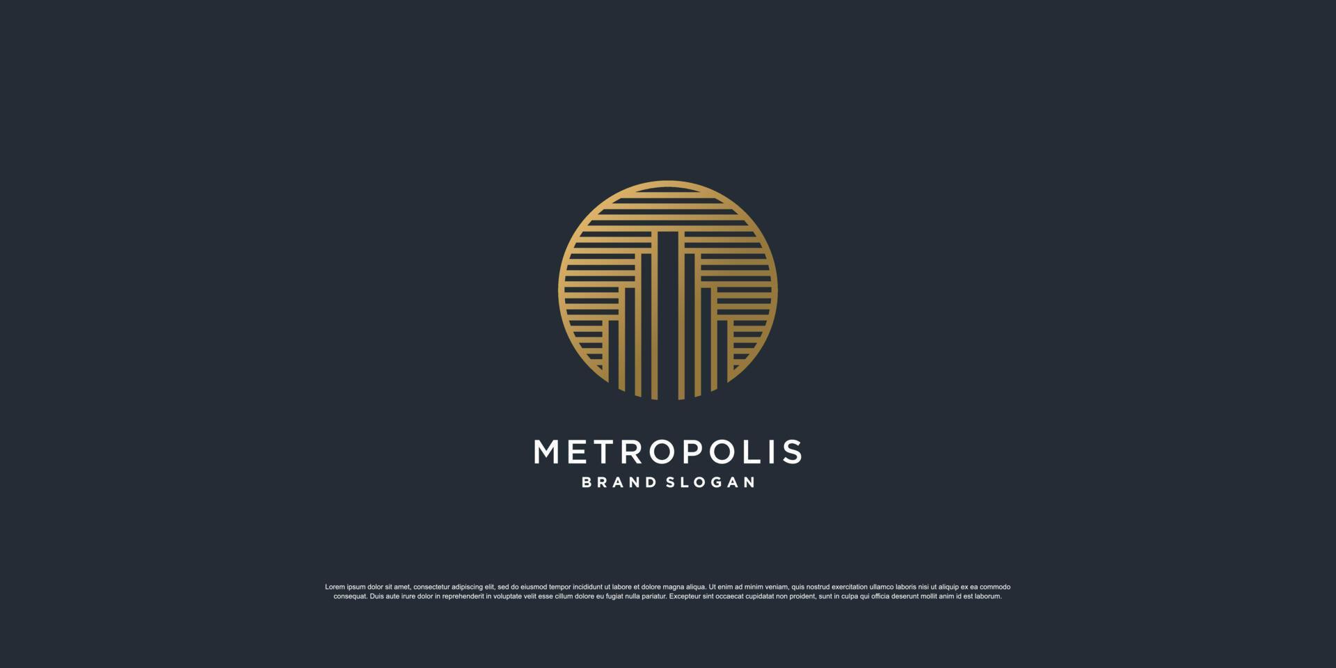 Real estate logo with modern creative concept Premium Vector