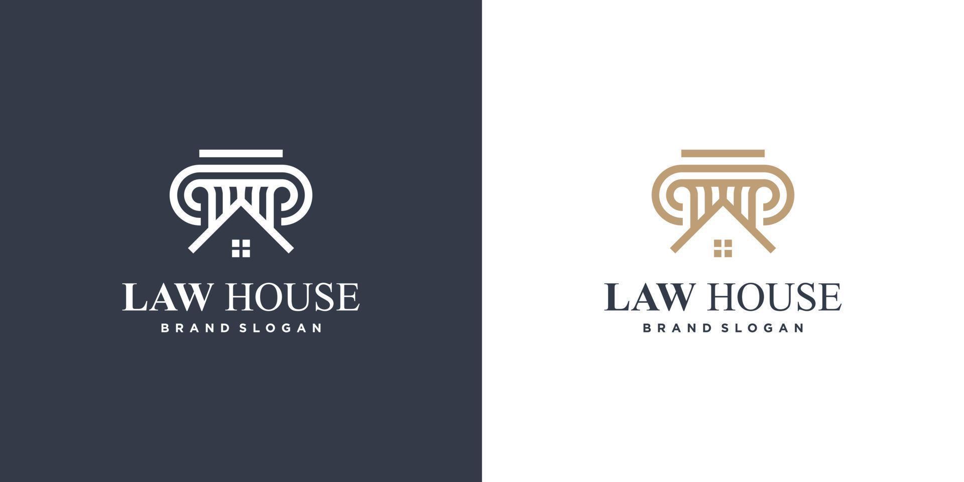 Law logo element with unique style Premium Vector part 1