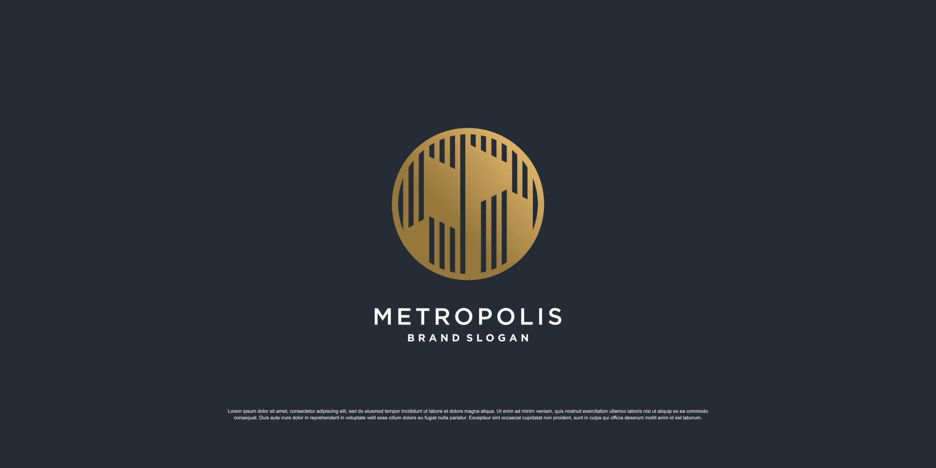 Real estate logo with modern creative concept Premium Vector