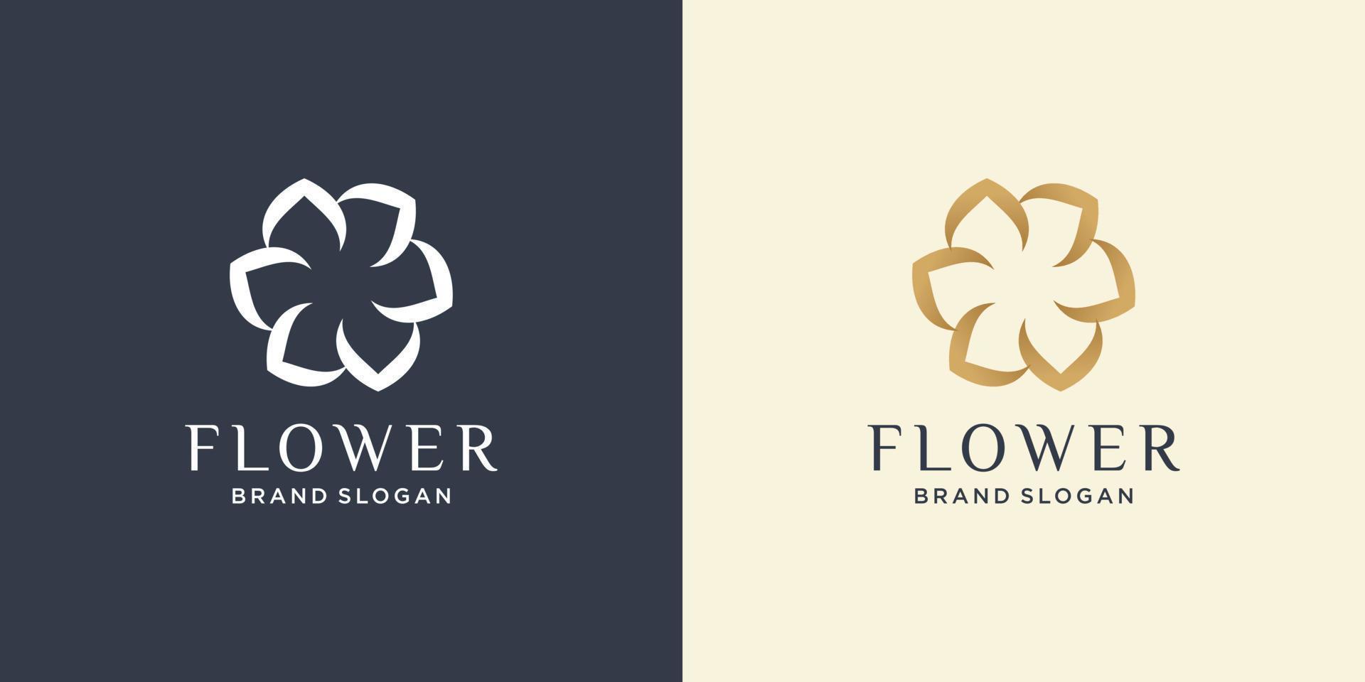 Flower logo with modern minimalist abstract concept Premium Vector part 2