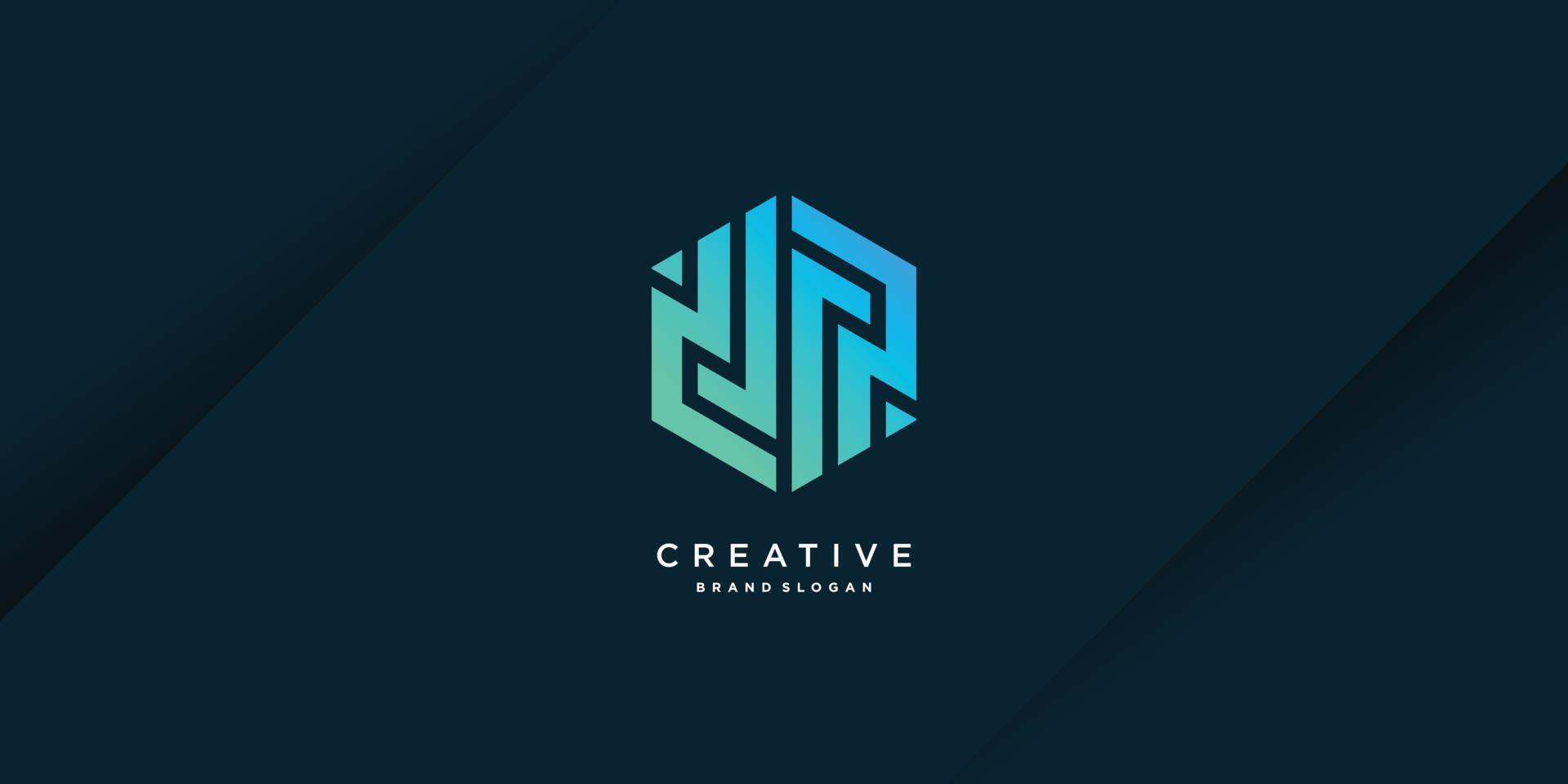 Modern creative P logo template with unique style, technology, computer, data, part 1 vector