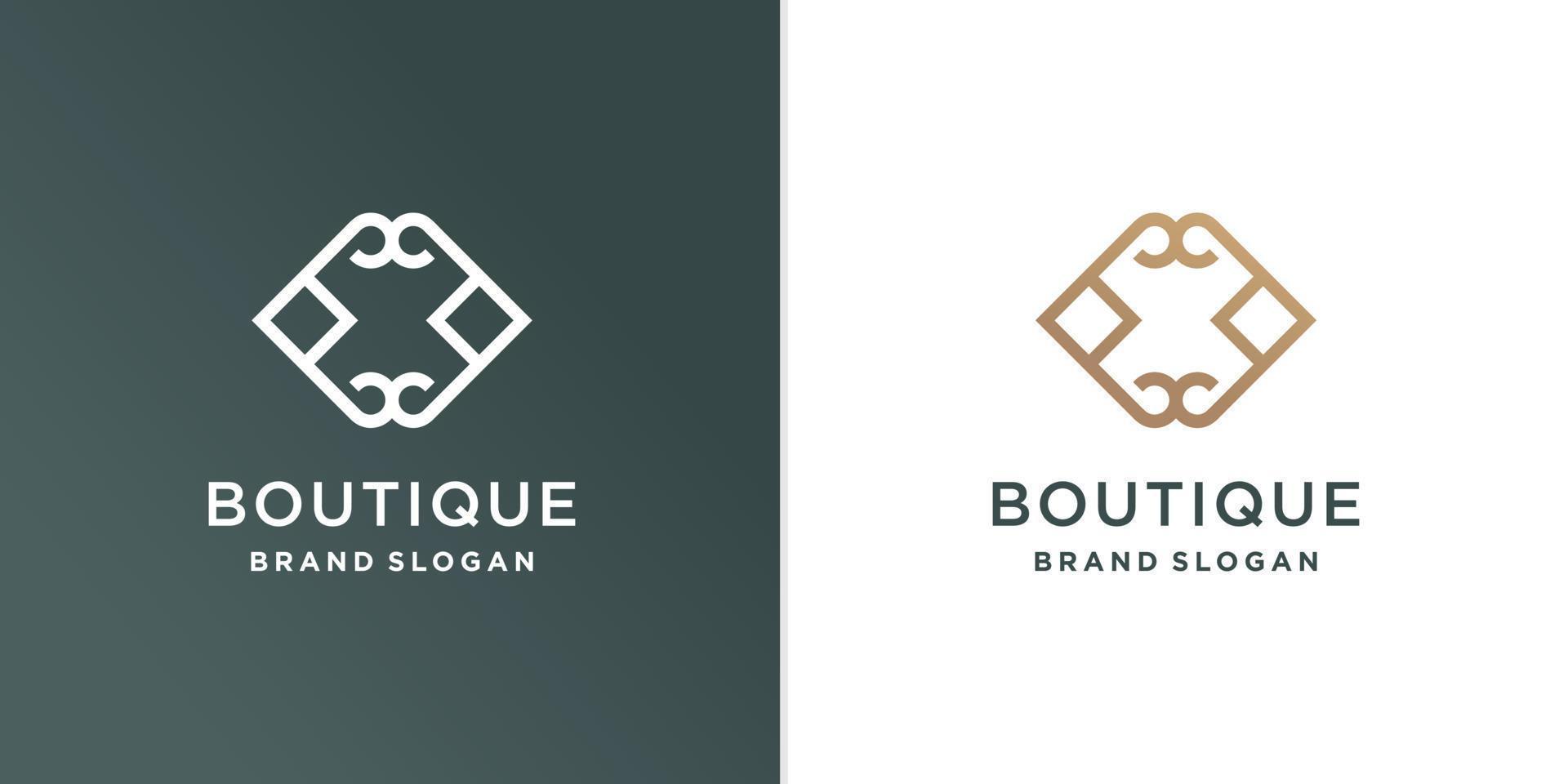 Boutique logo template with beauty line concept Premium Vector part 2