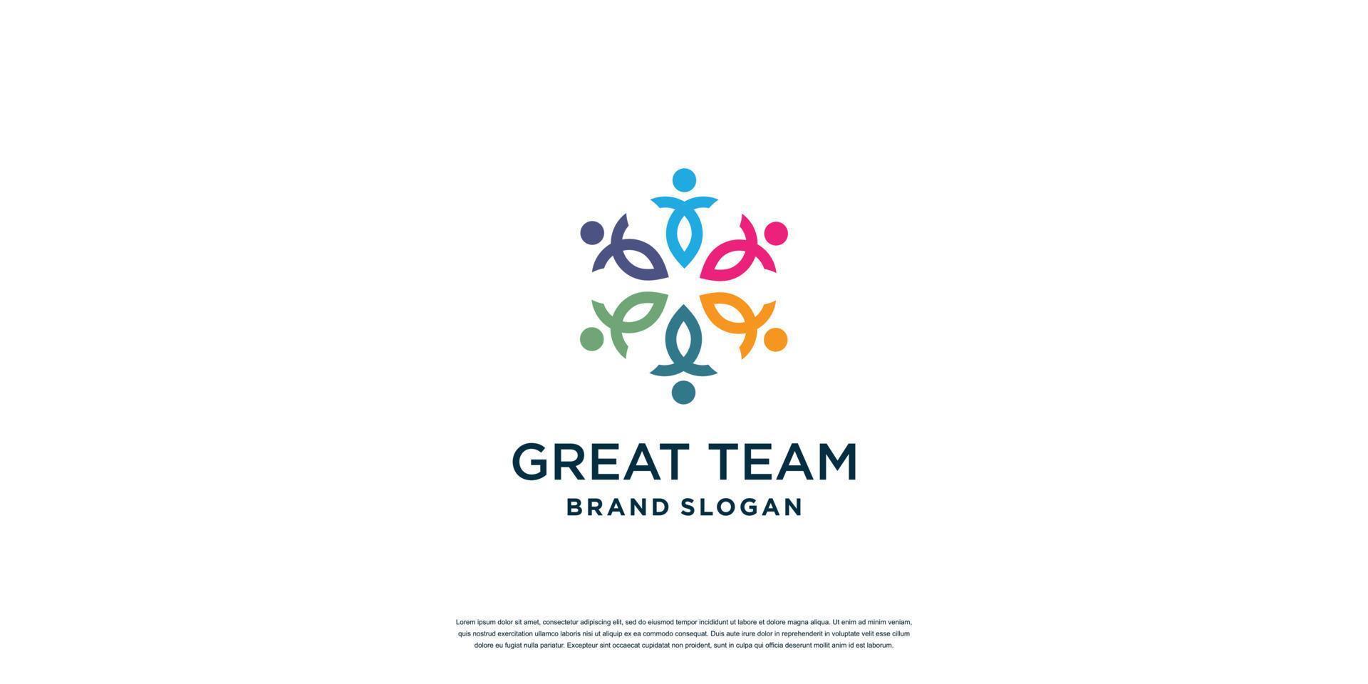 Community logo template for social, team, group Premium Vector part 1