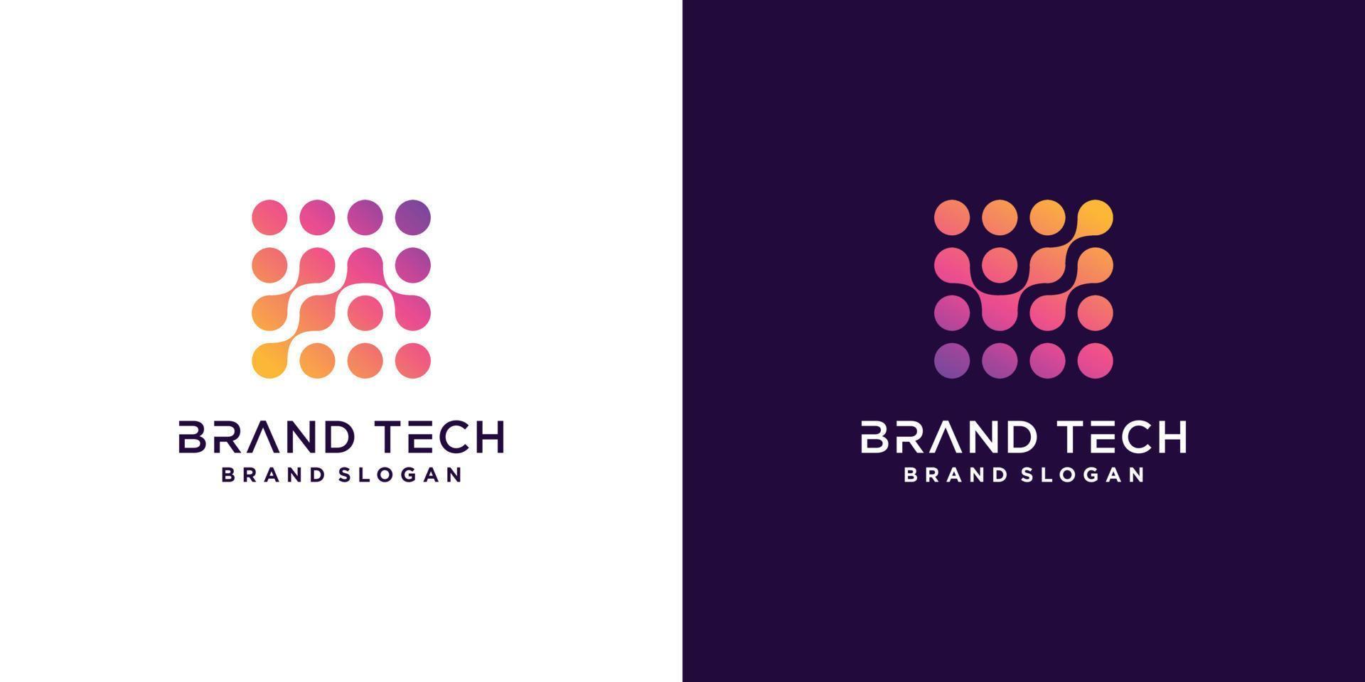 Molecule technology logo template with modern abstract concept Premium Vector part 4