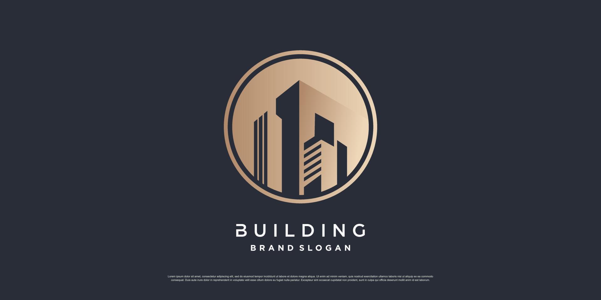 Building logo template with modern unique concept Premium Vector part 1