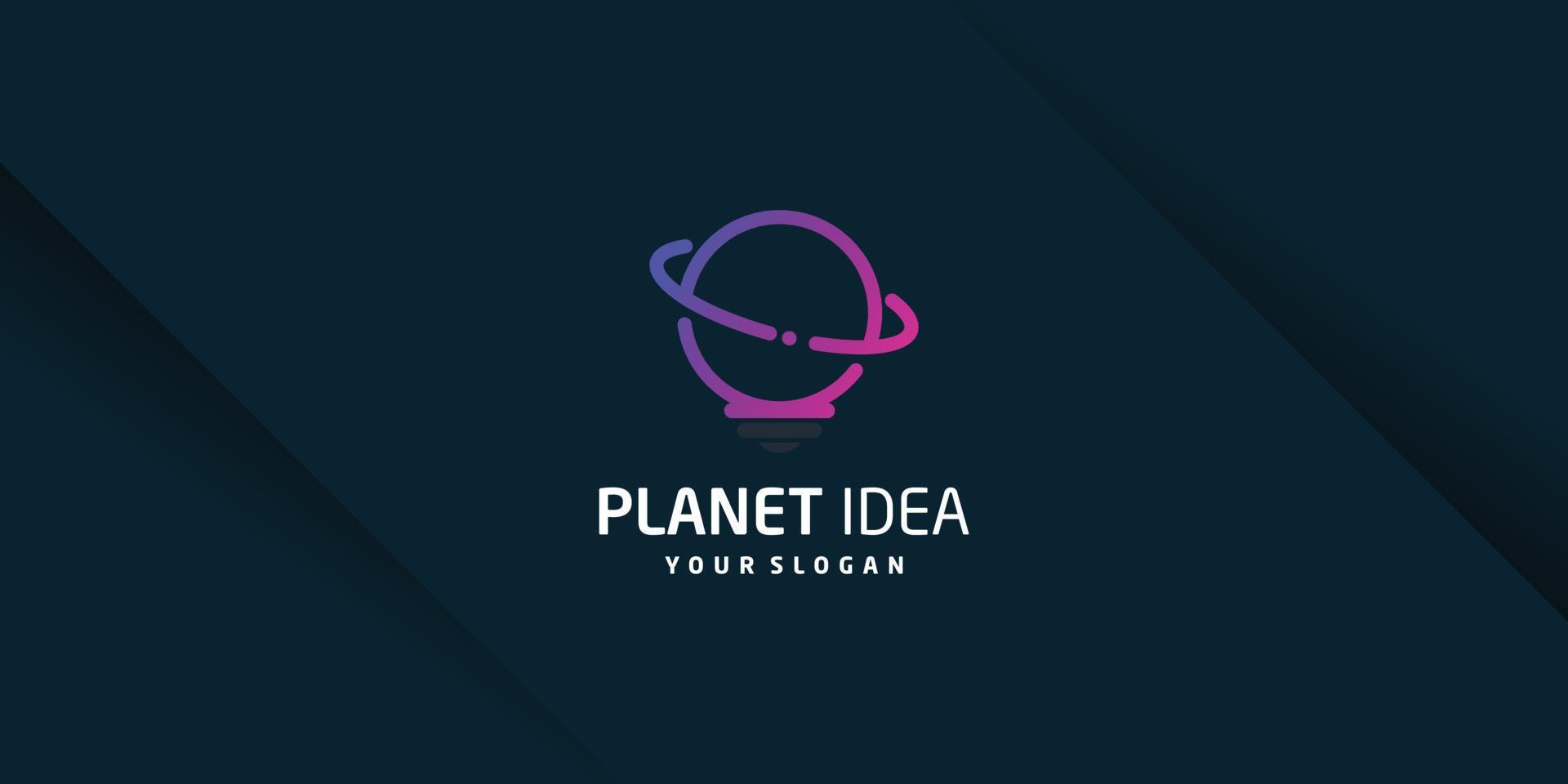 plantilla de logotipo de planeta con elementos creativos para negocio premium vector parte 3