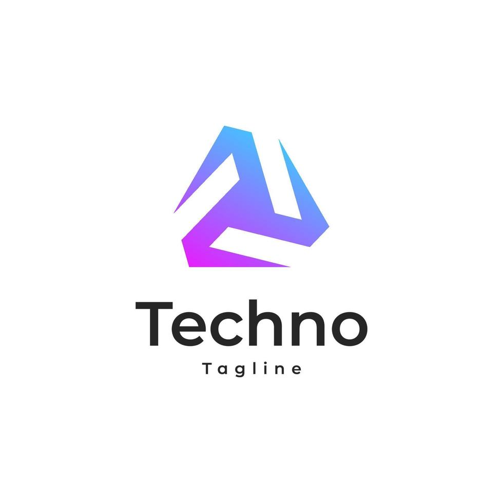 Blockchain Logo Template. Technology Vector Design. Cryptocurrency Illustration. Outstanding professional elegant trendy awesome artistic purple gradient color blockchain icon logo.