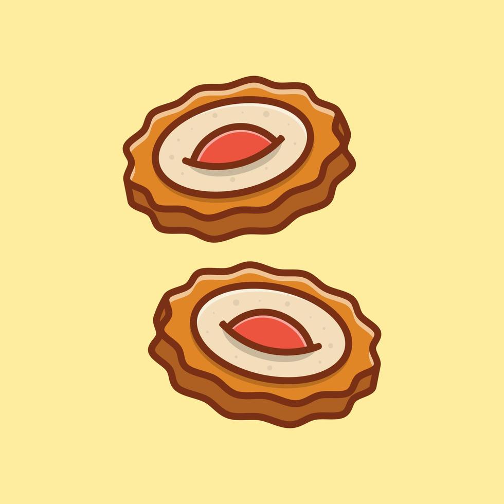 ilustración de vector de icono de dibujos animados de galletas