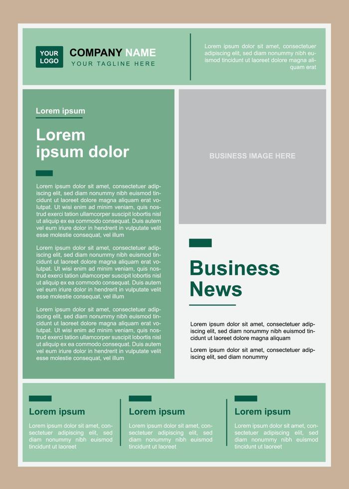Newsletter Flyer Design For Your Business vector