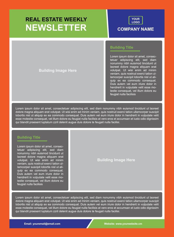 Newsletter Flyer Design For Your Business vector