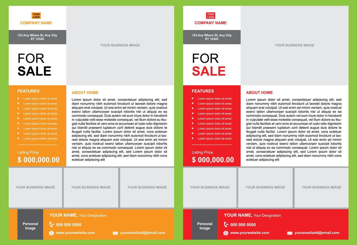 Creative Real Estate Flyer Design vector