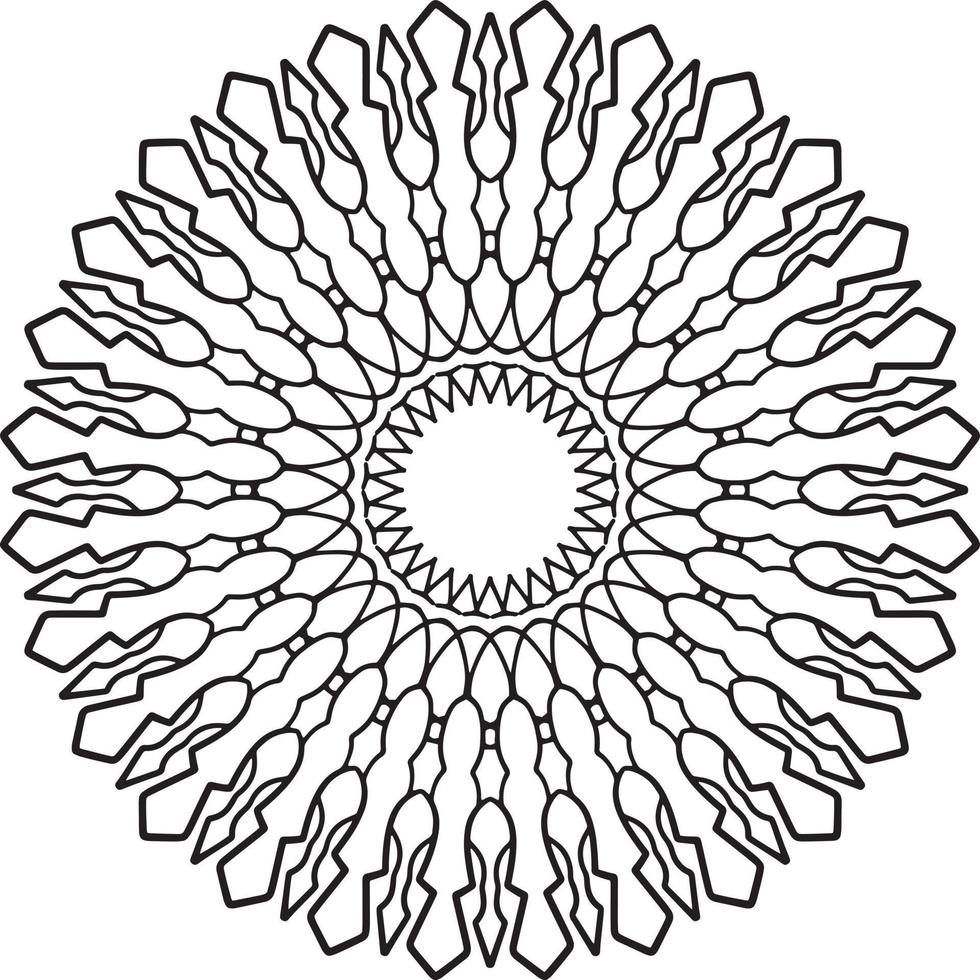 Mandala black and white design with royal artwork vector
