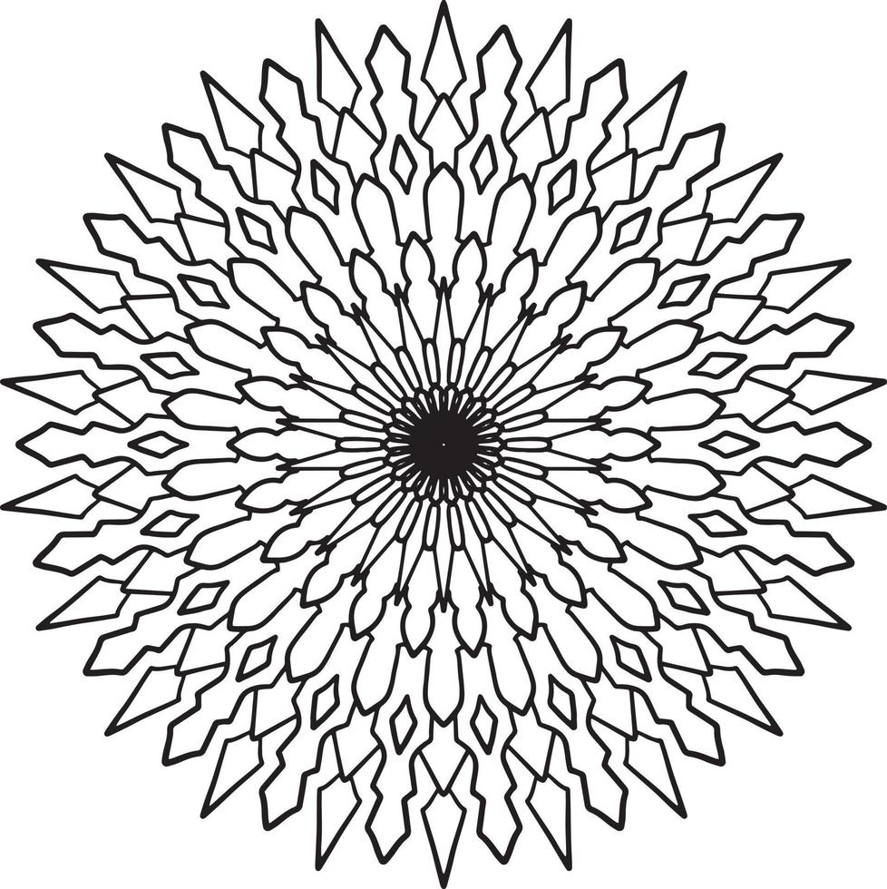 Mandala black and white design with royal artwork vector