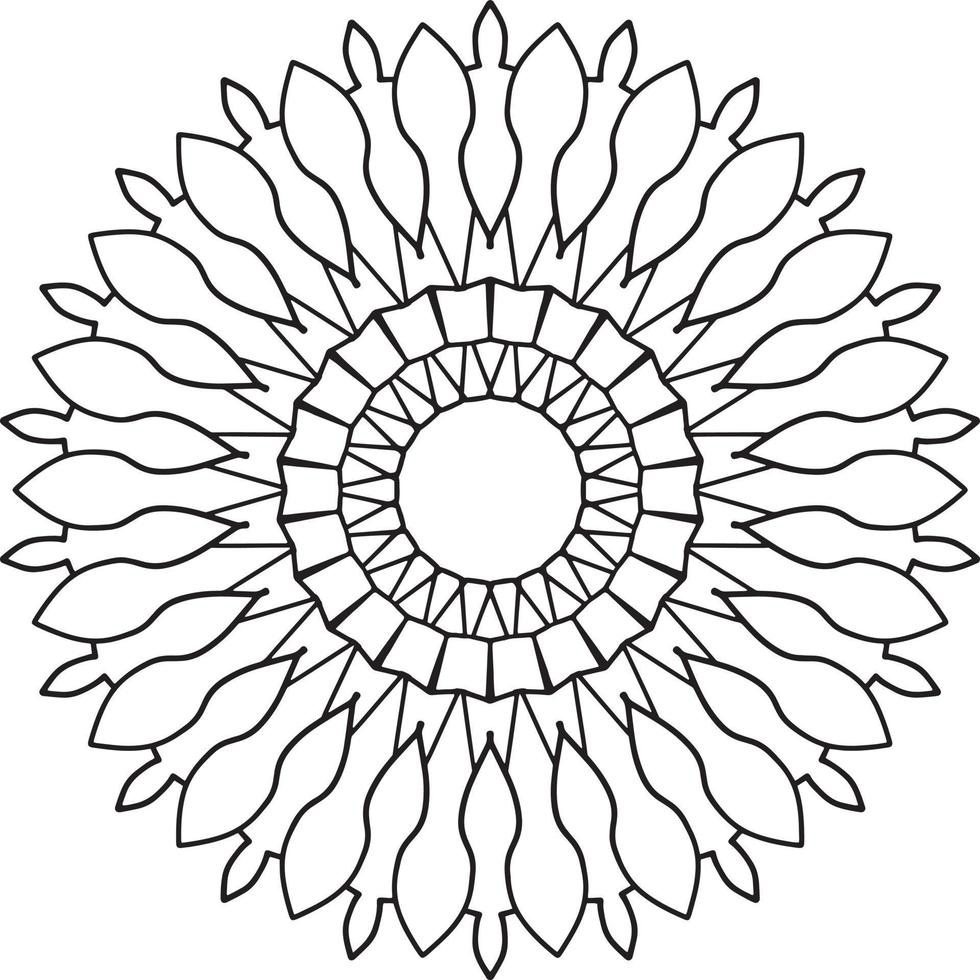 Mandala black and white design with royal artwork vector