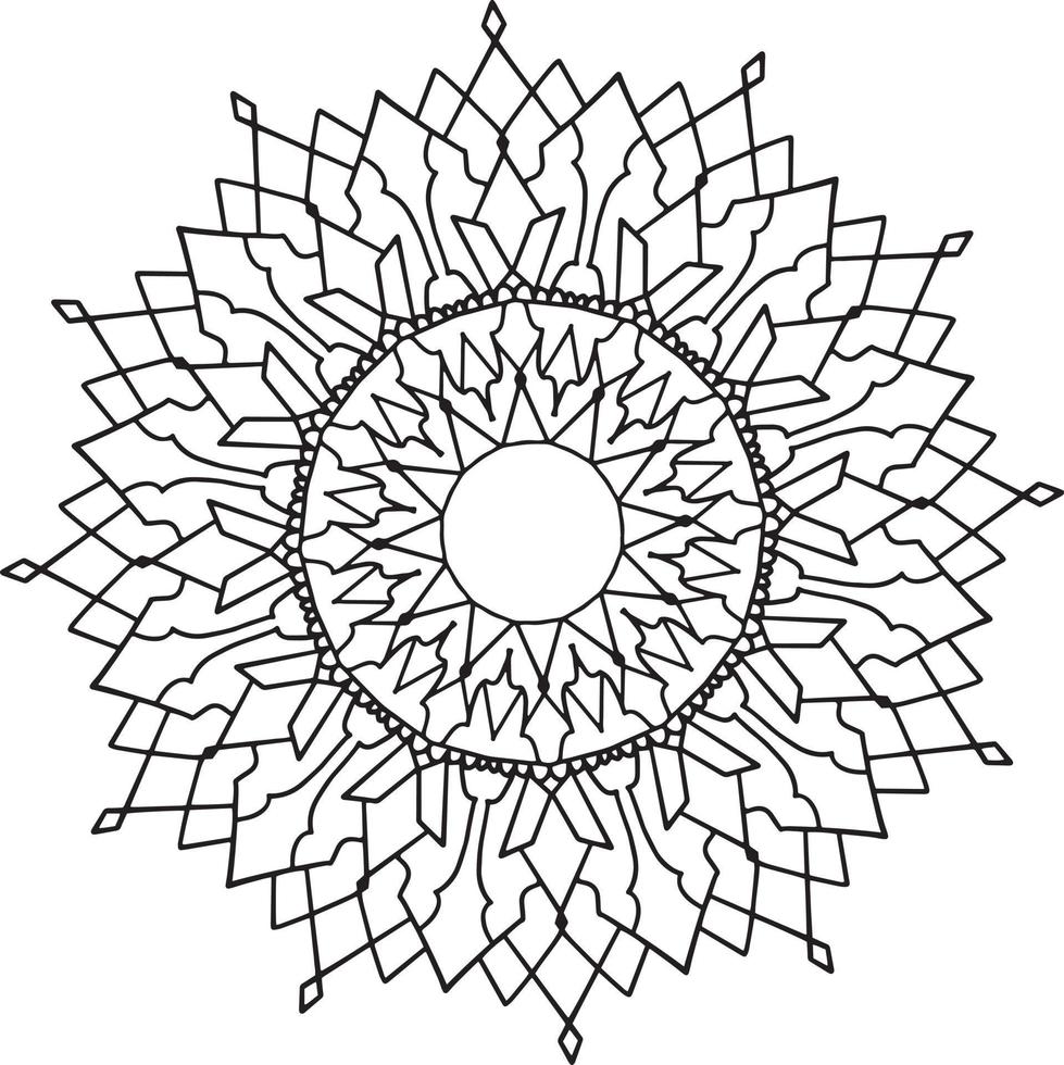 Vintage mandala design for designing templates, tattoo, ornaments vector