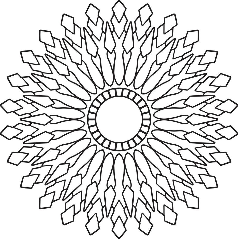 Vintage mandala design for designing templates, tattoo, ornaments vector