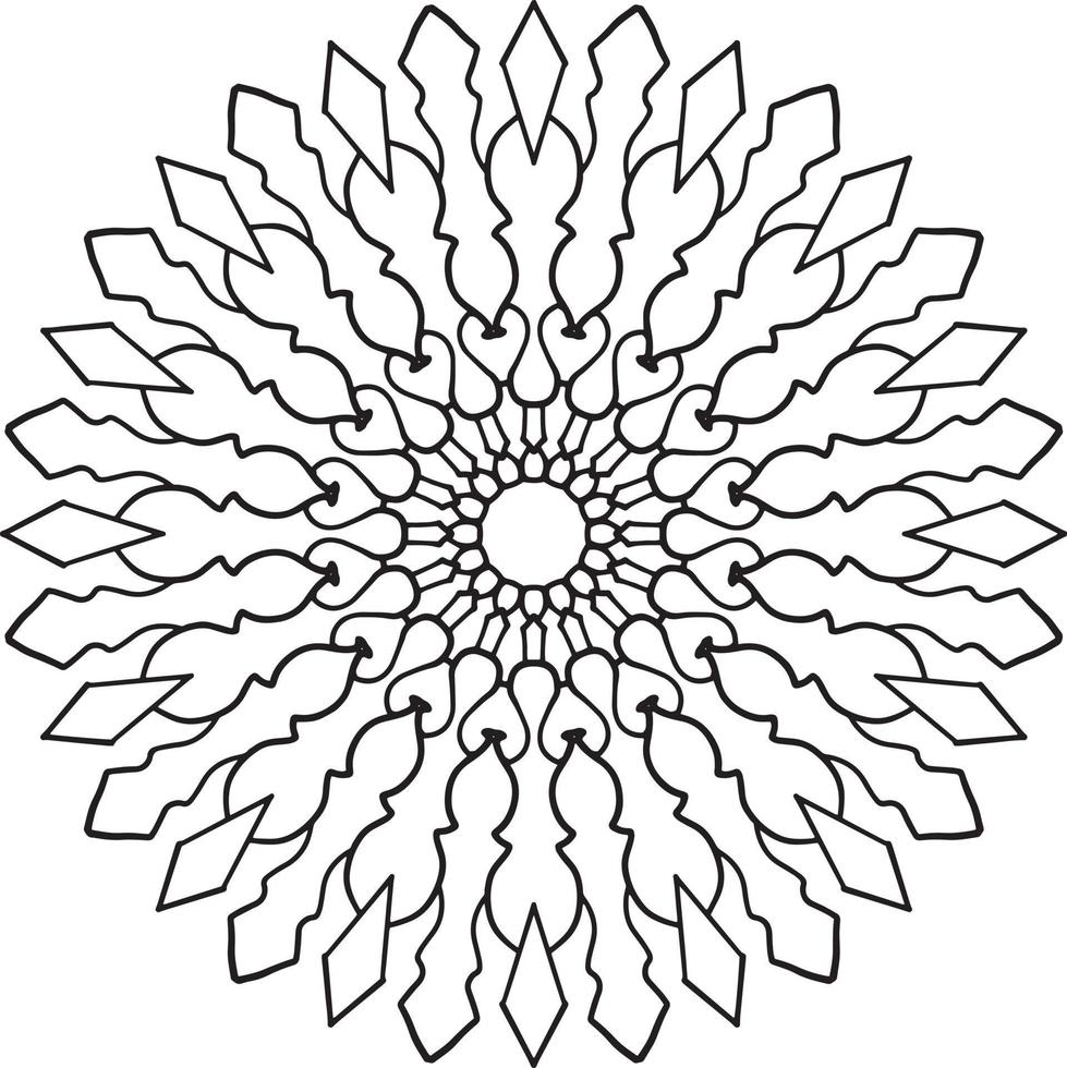 Mandala black and white design with royal artwork vector