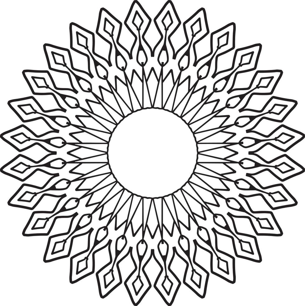 Vintage mandala design for designing templates, tattoo, ornaments vector